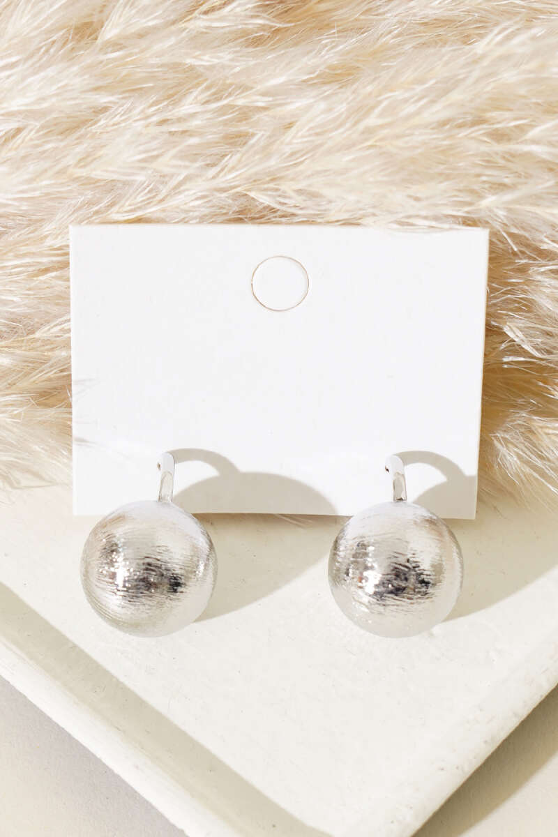 Ball Earrings - Silver