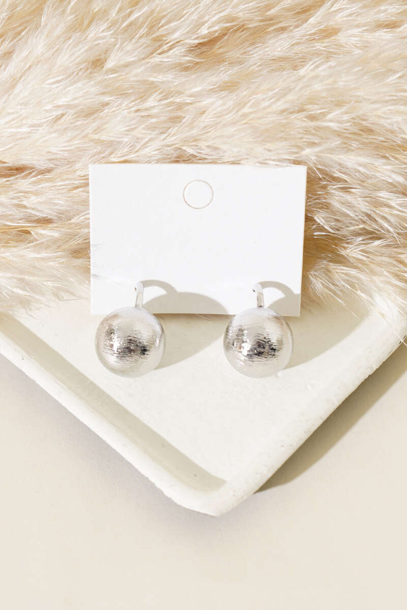 Ball Earrings - Silver