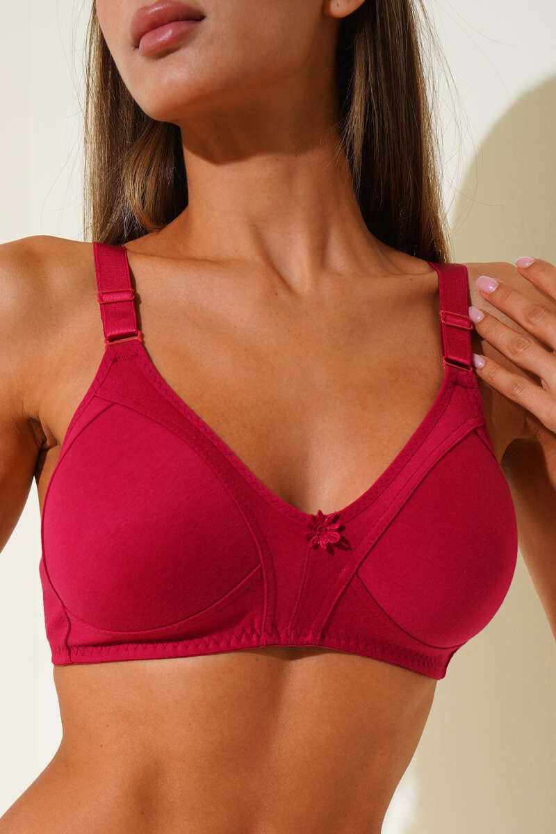 Push-Up Jersey Bra - Burgundy