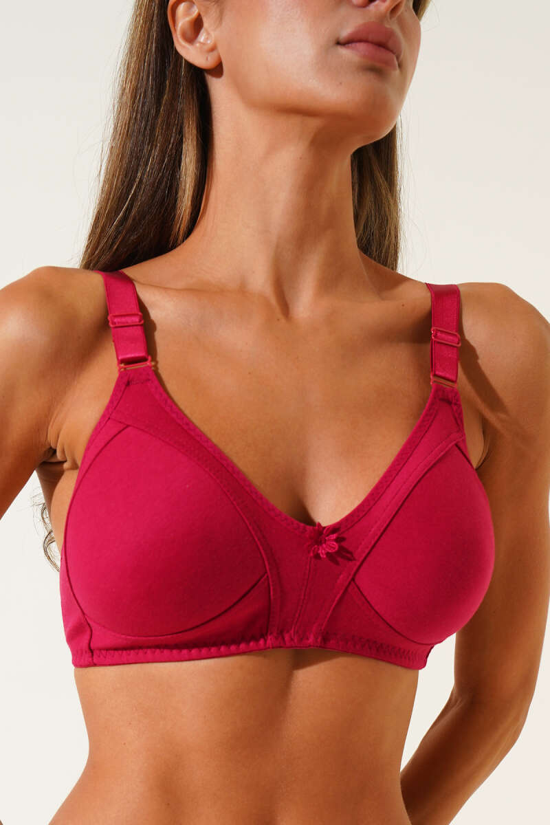 Push-Up Jersey Bra - Burgundy