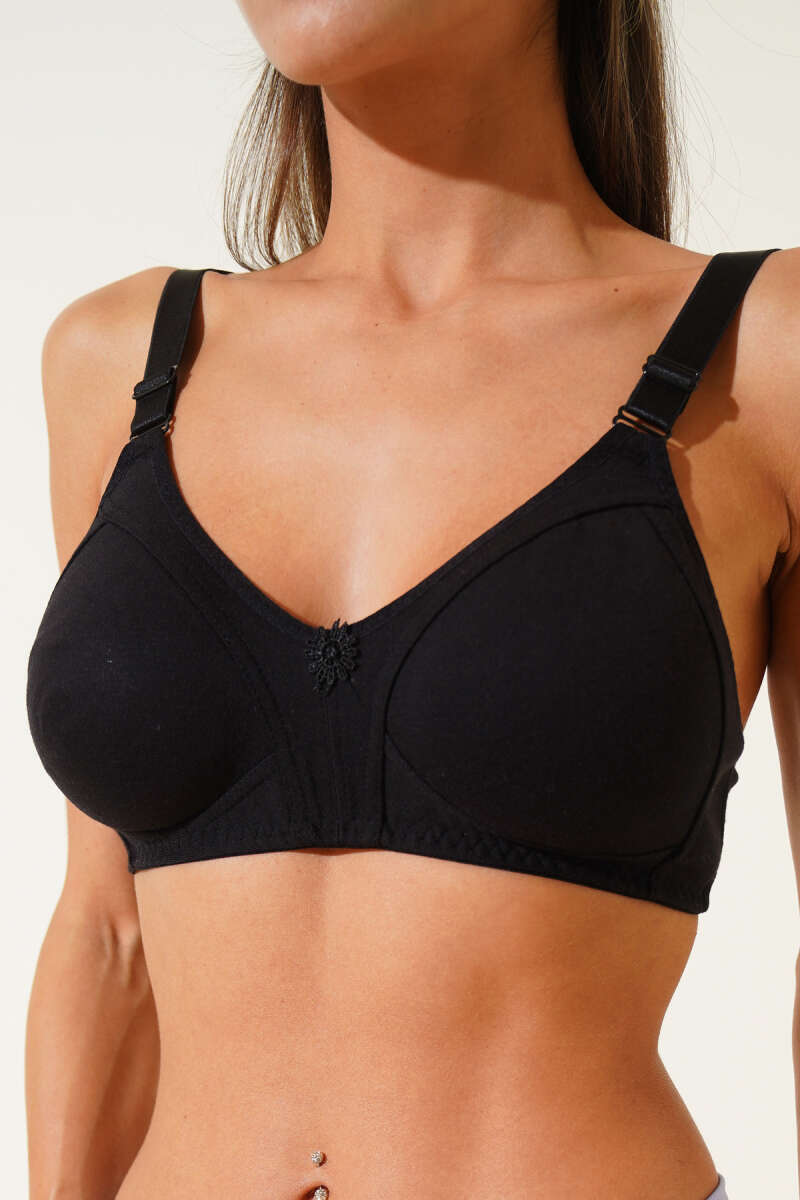 Push-Up Jersey Bra - Black