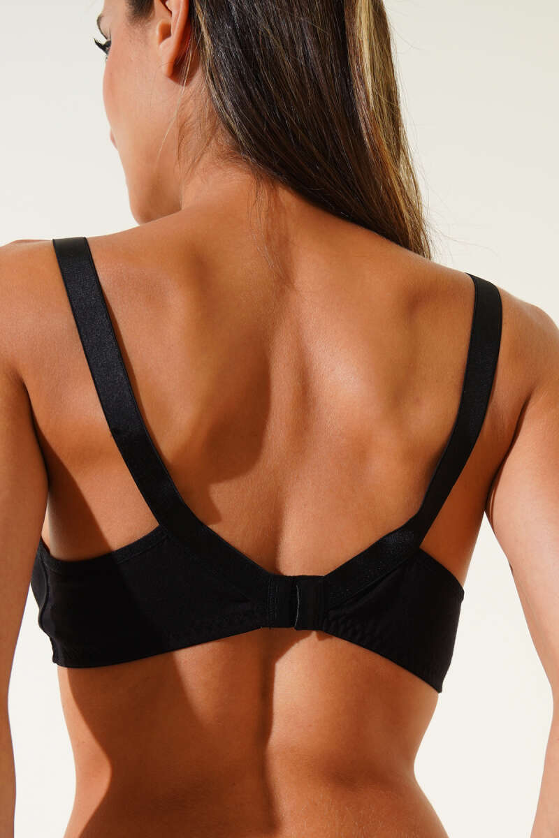 Push-Up Jersey Bra - Black