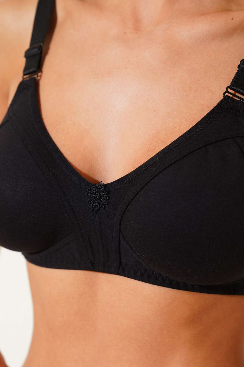 Push-Up Jersey Bra - Black