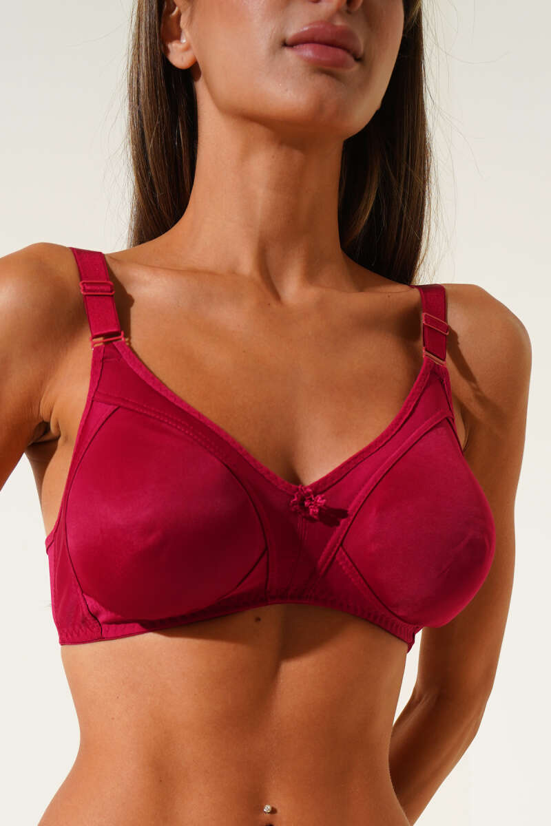 Push-Up Brushed Bra - Burgundy