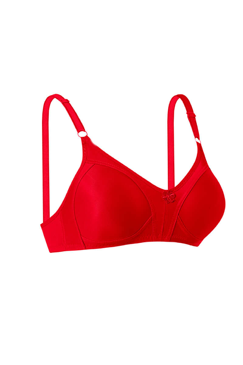 Push-Up Brushed Bra - Red