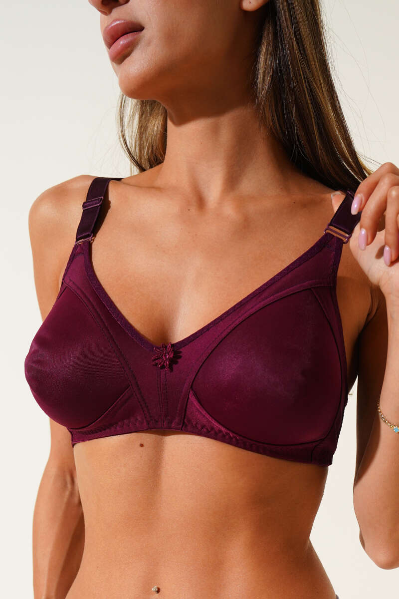 Push-Up Brushed Bra - Plum