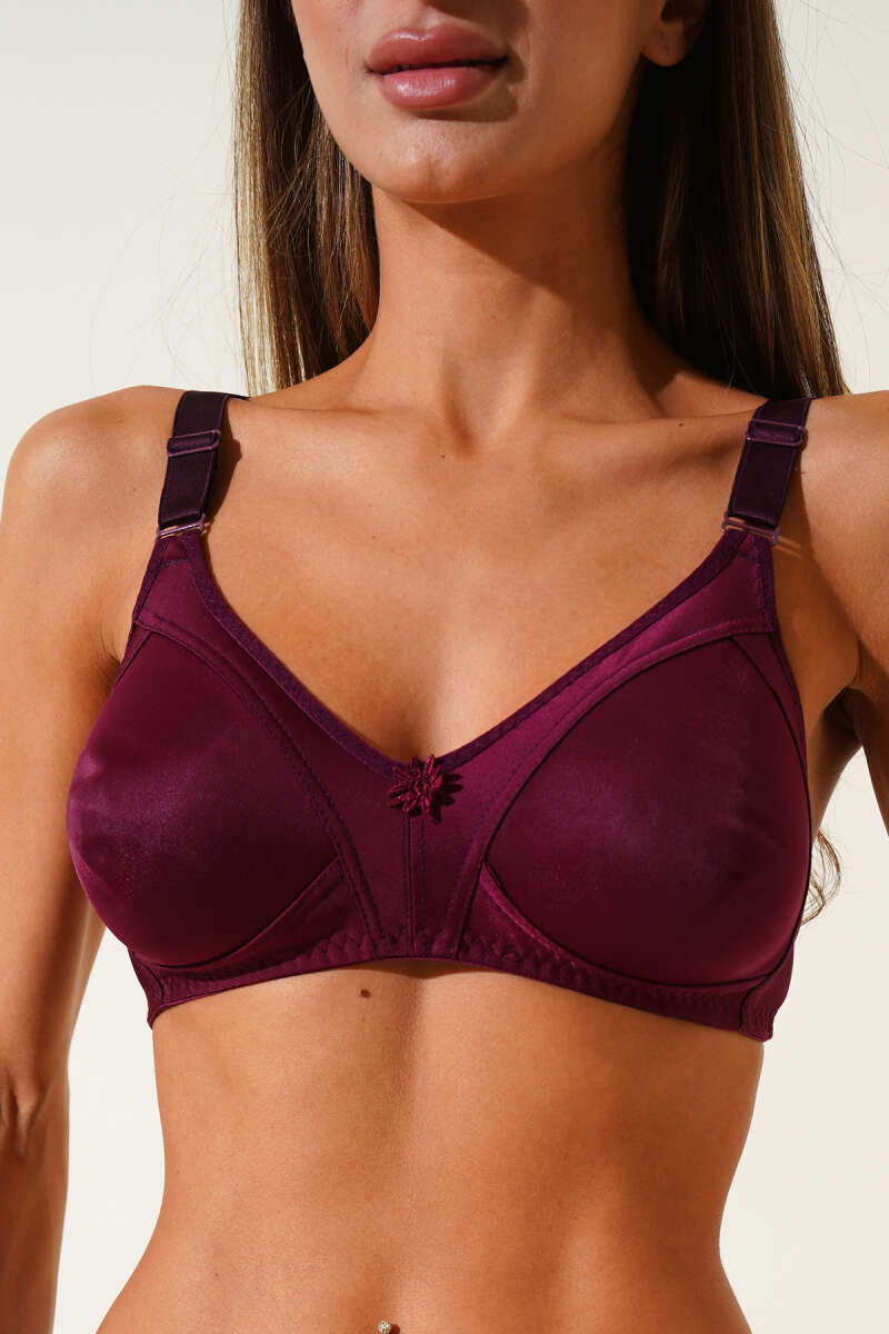 Push-Up Brushed Bra - Plum