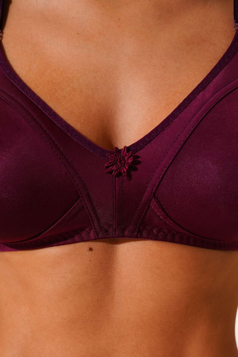 Push-Up Brushed Bra - Plum