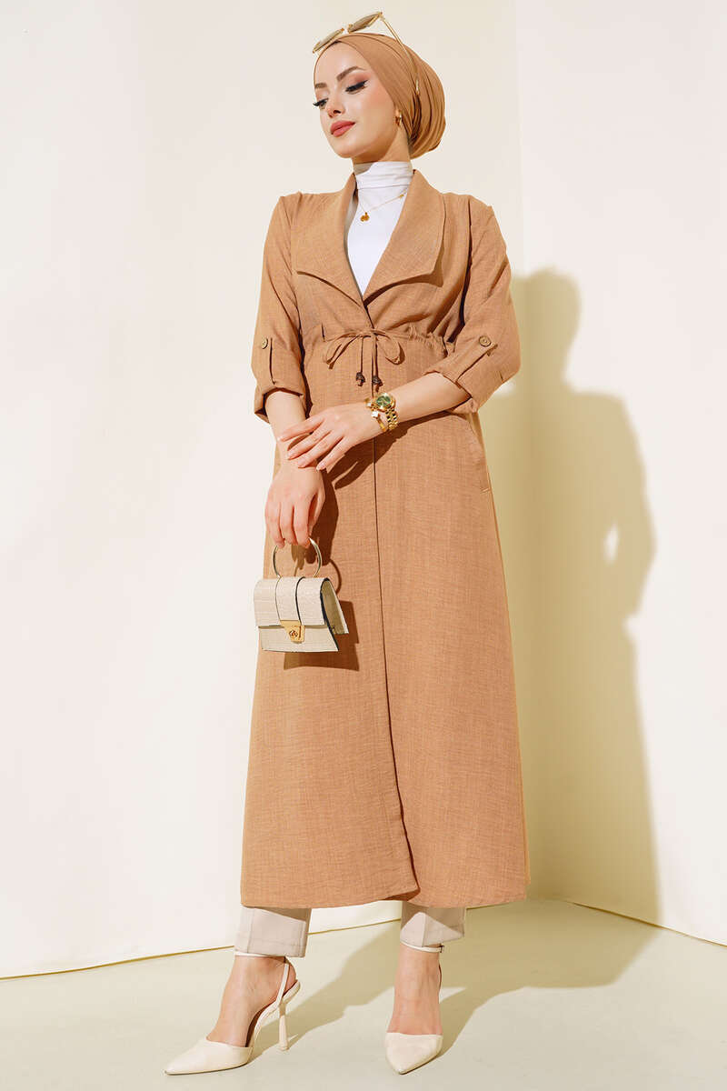 Drawstring Cape - Camel