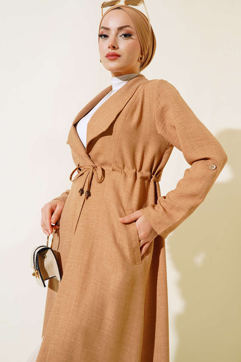 Drawstring Cape - Camel