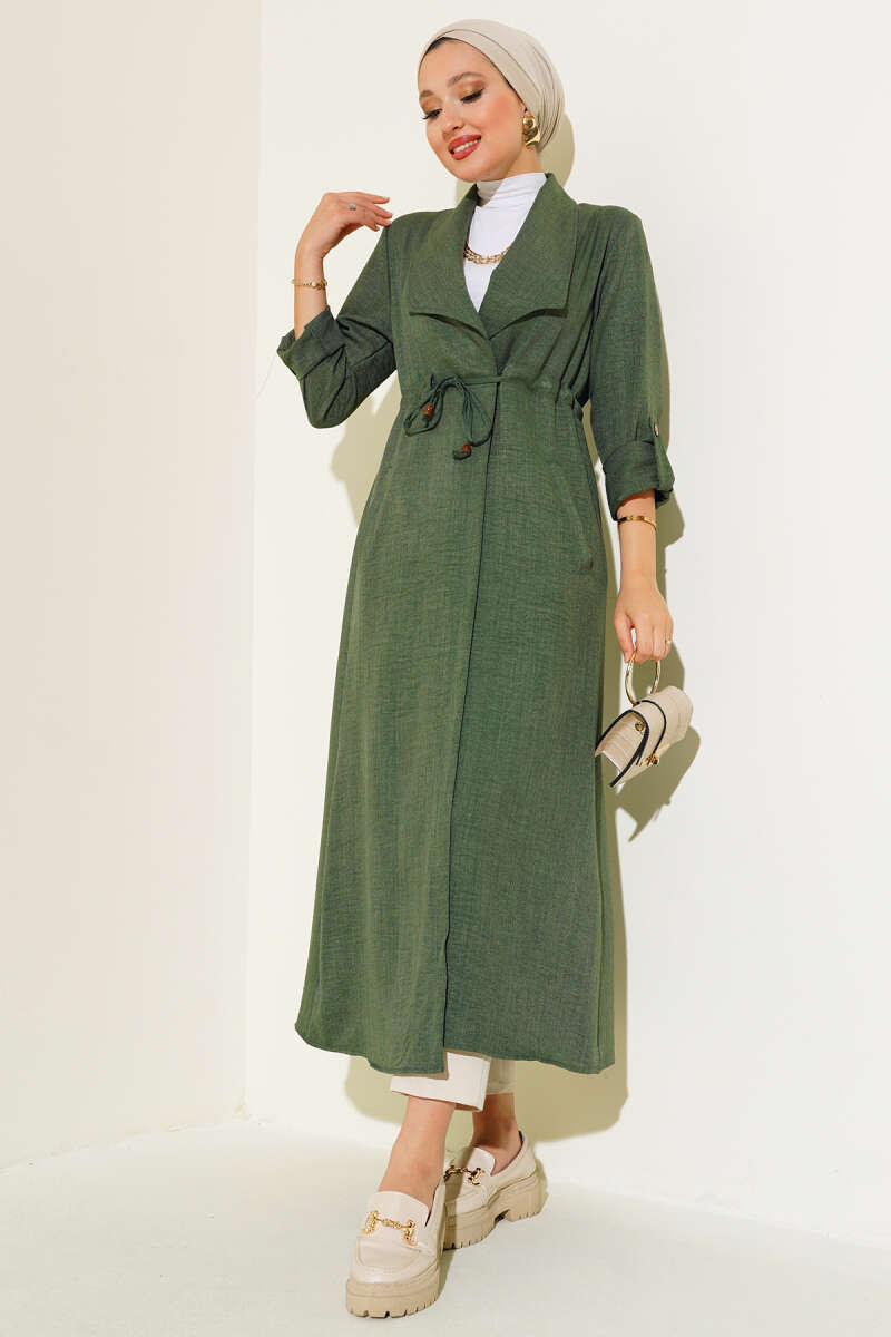 Drawstring Cape - Khaki