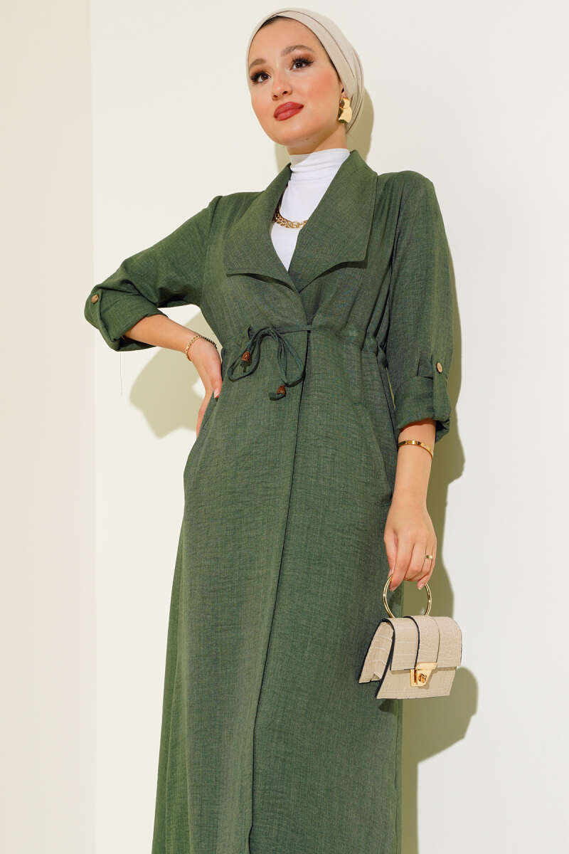 Drawstring Cape - Khaki