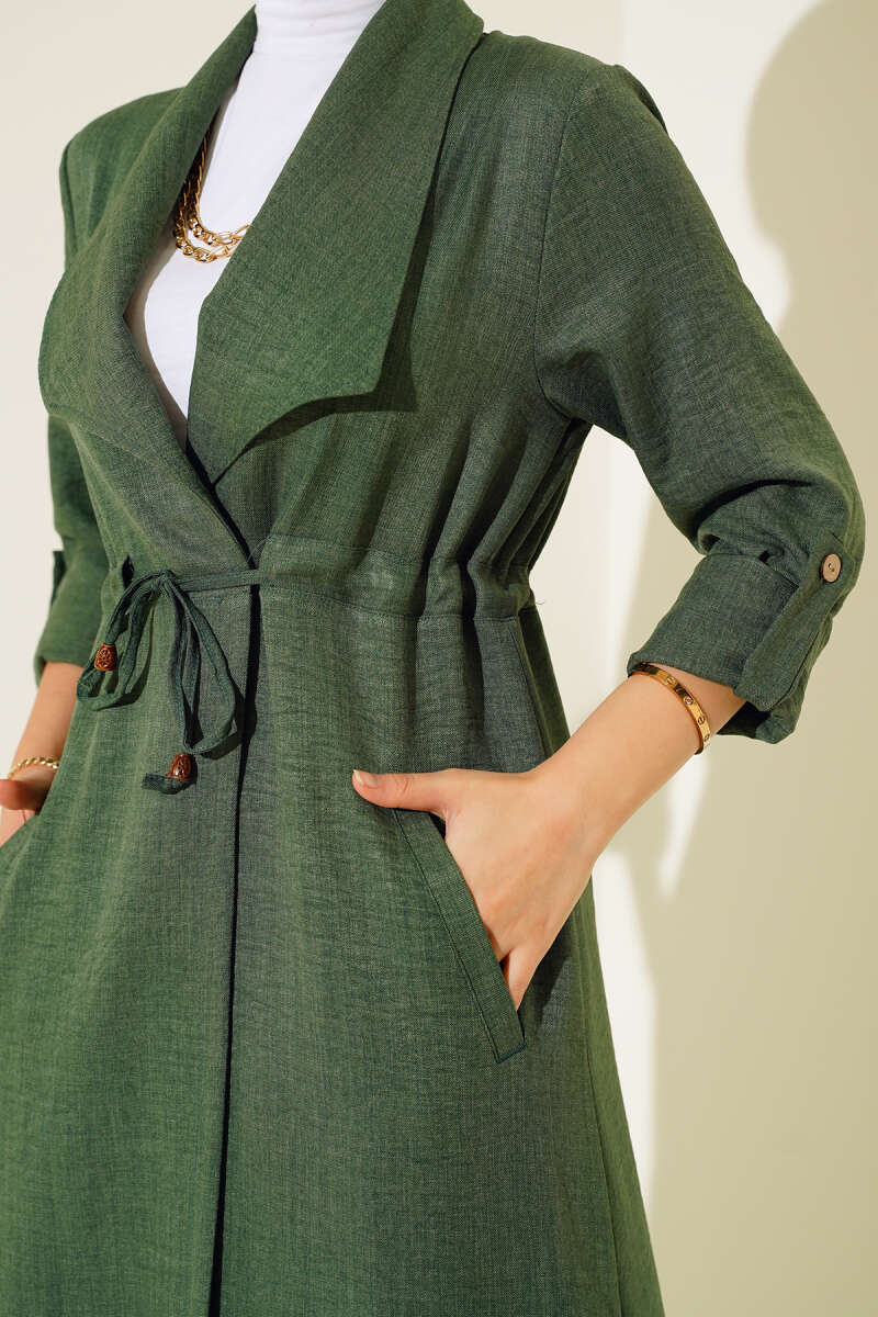 Drawstring Cape - Khaki