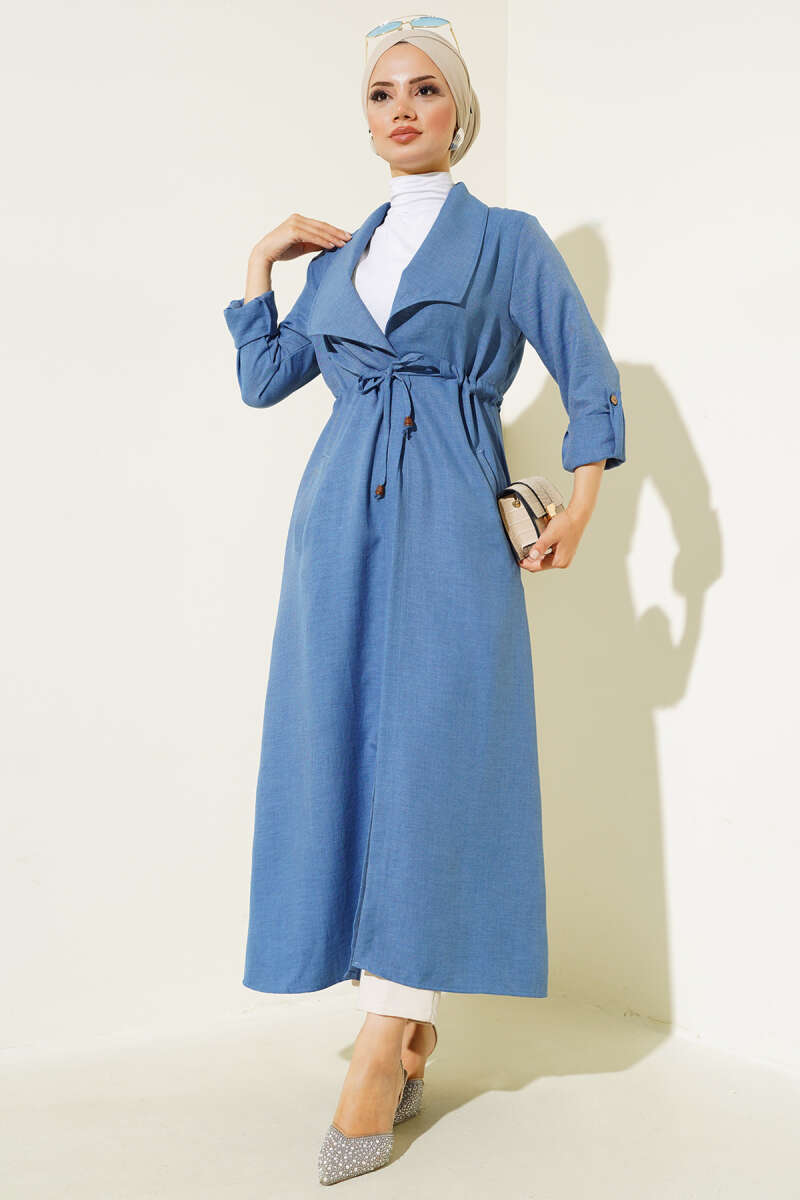 Drawstring Cape - Persian Blue