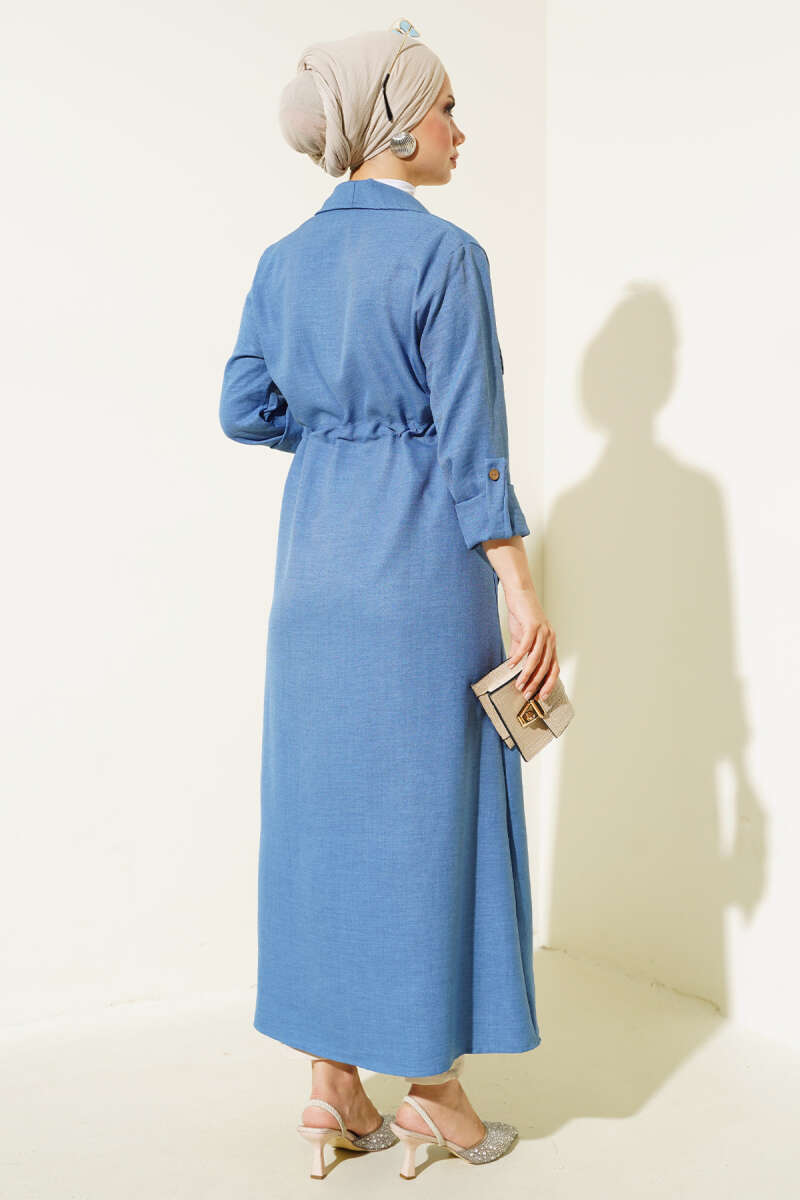 Drawstring Cape - Persian Blue