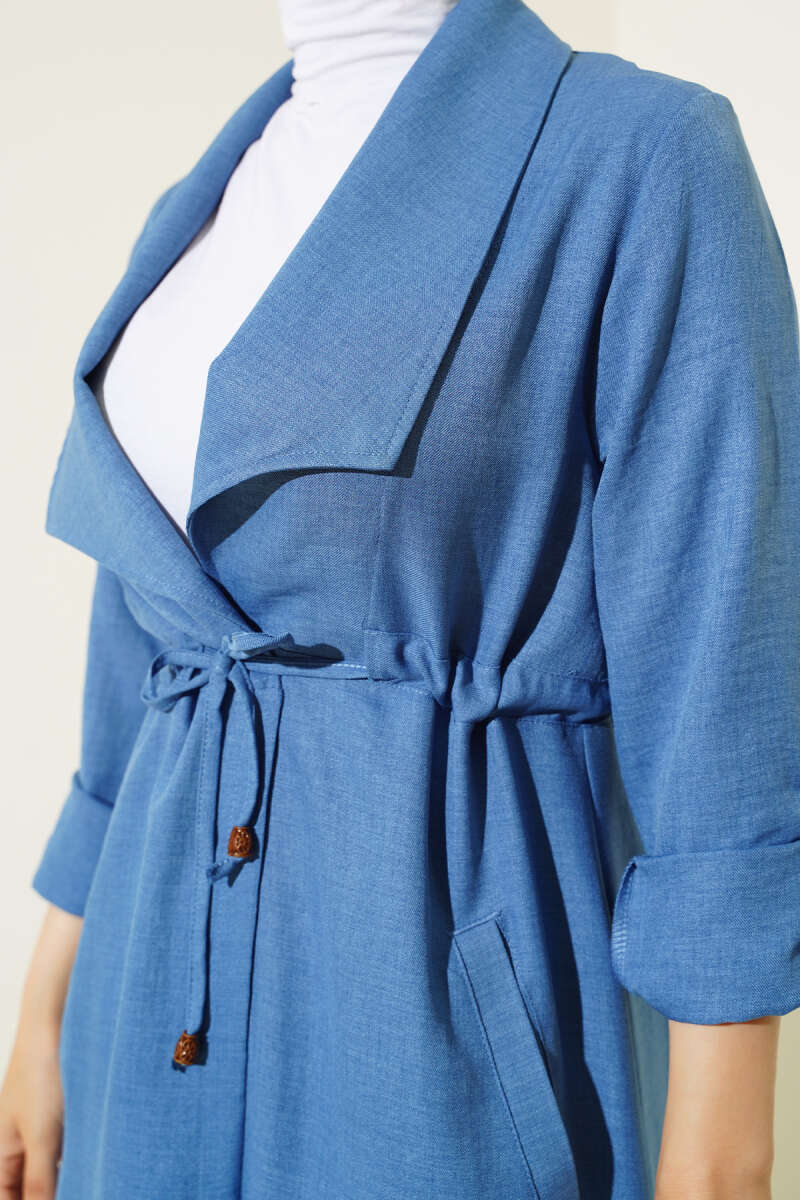 Drawstring Cape - Persian Blue