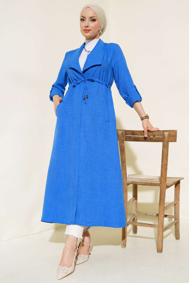 Drawstring Cape - Saxe Blue