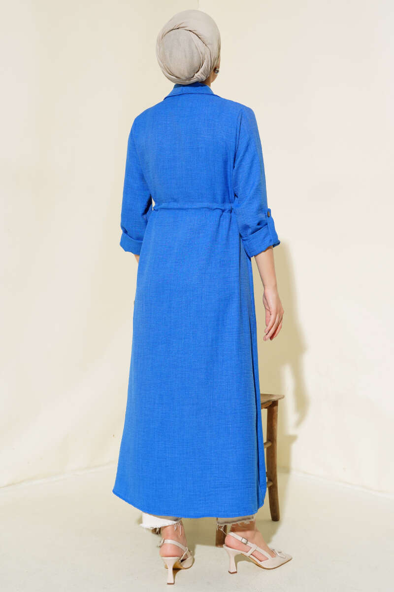 Drawstring Cape - Saxe Blue