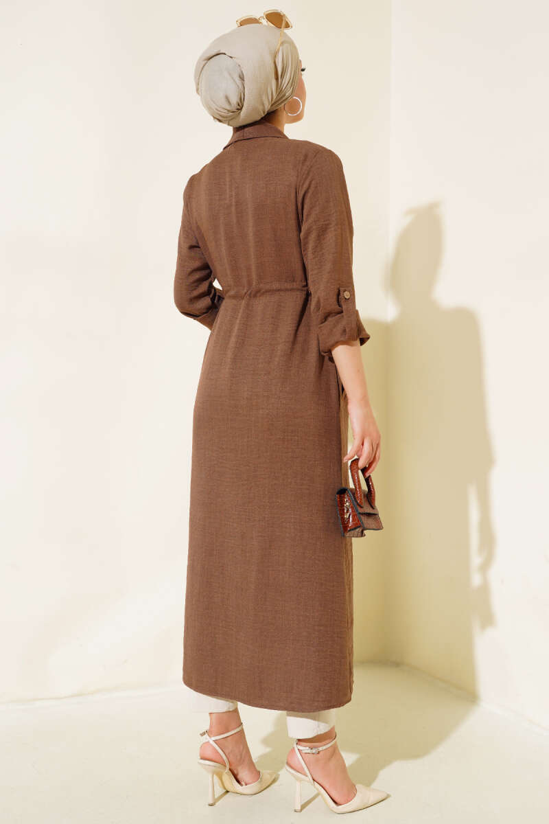 Drawstring Cape - Tan