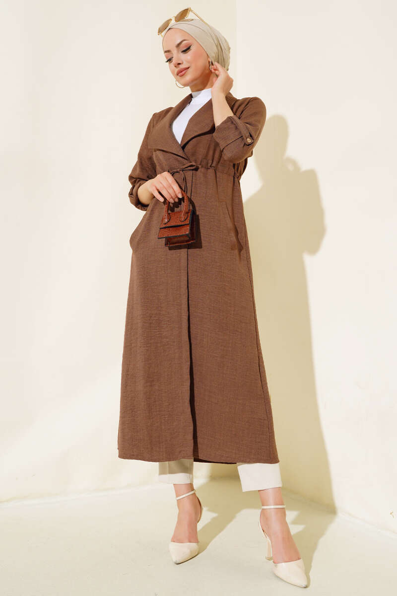 Drawstring Cape - Tan