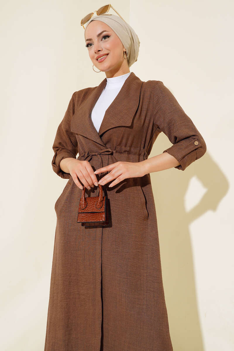 Drawstring Cape - Tan