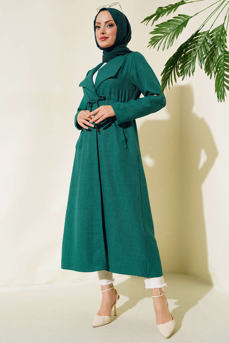 Drawstring Cape - Emerald