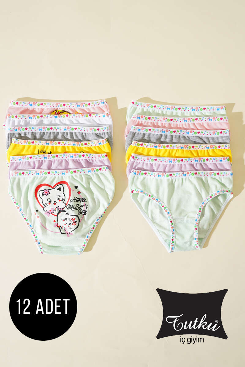 Girls' 12-Pack Printed Stretch Boyshorts - Multicolour