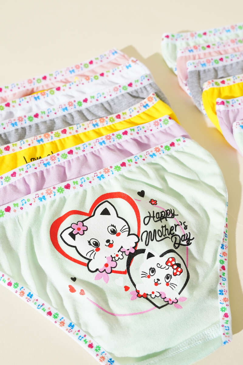 Girls' 12-Pack Printed Stretch Boyshorts - Multicolour