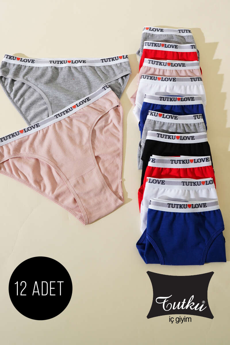 Tutku 12-Pack Hanna Bikini Briefs - Multicolour
