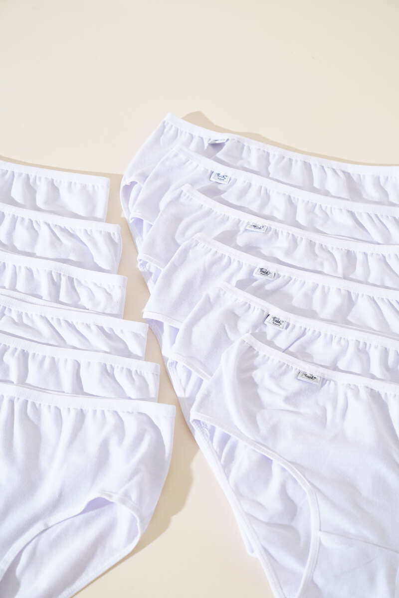 Tutku 12-Pack Stretch Boyshorts - White