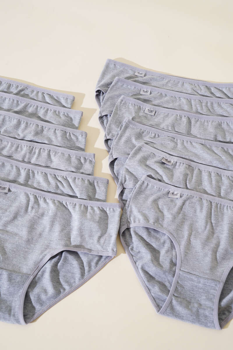Tutku 12-Pack Stretch Boyshorts - Grey