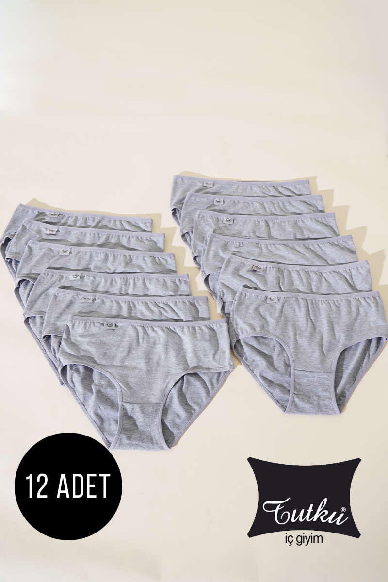 Tutku 12-Pack Stretch Boyshorts - Grey