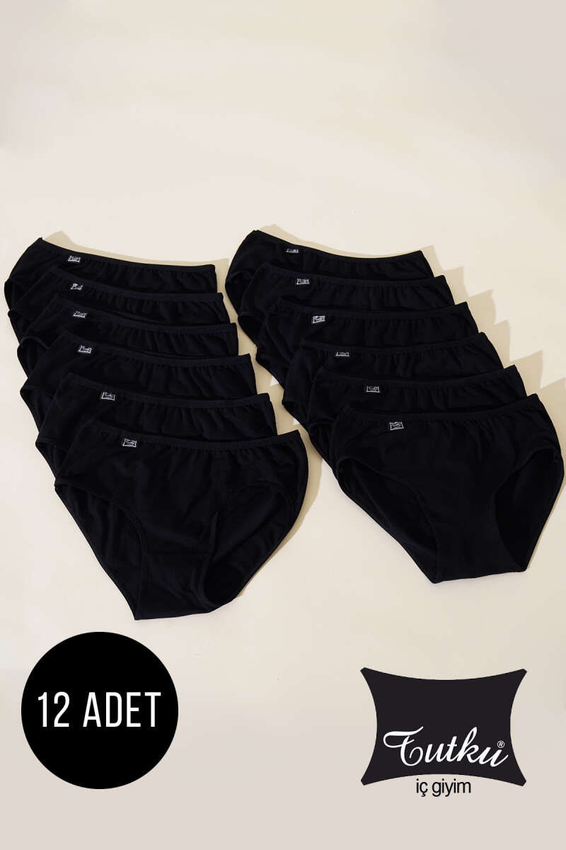 Tutku 12-Pack Stretch Boyshorts - Black