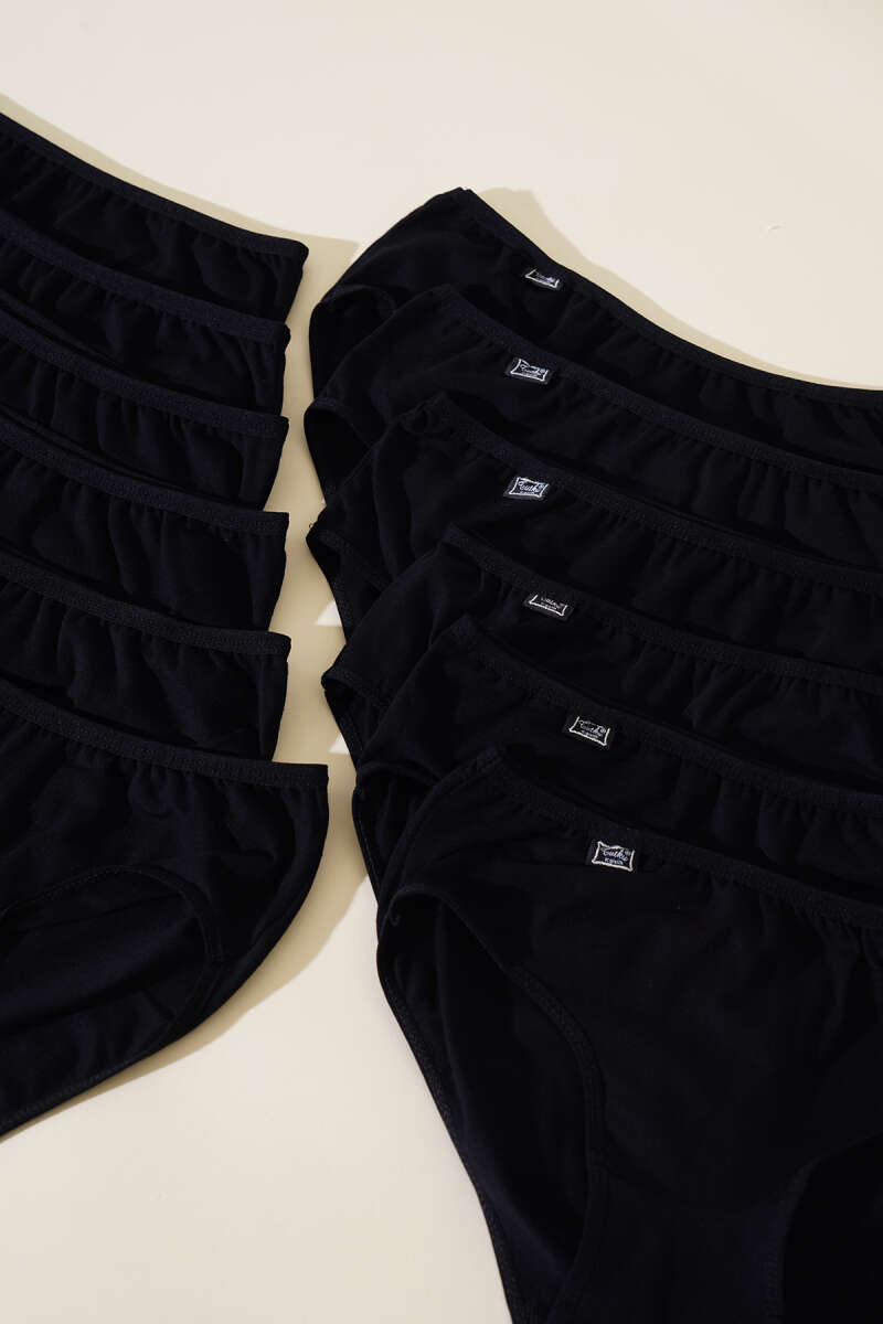 Tutku 12-Pack Stretch Boyshorts - Black
