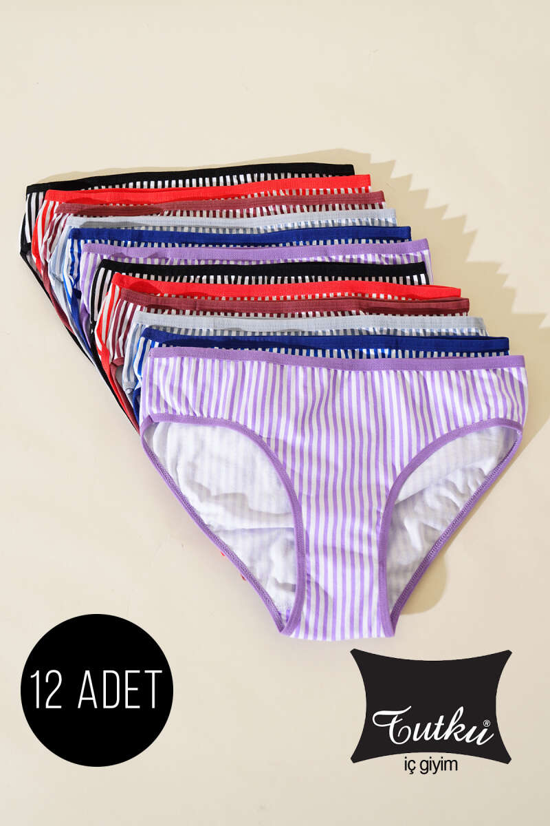 Tutku 12-Pack Lotus Bikini Briefs - Multicolour