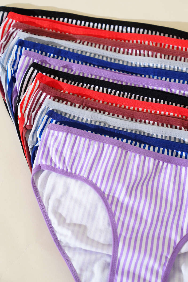 Tutku 12-Pack Lotus Bikini Briefs - Multicolour