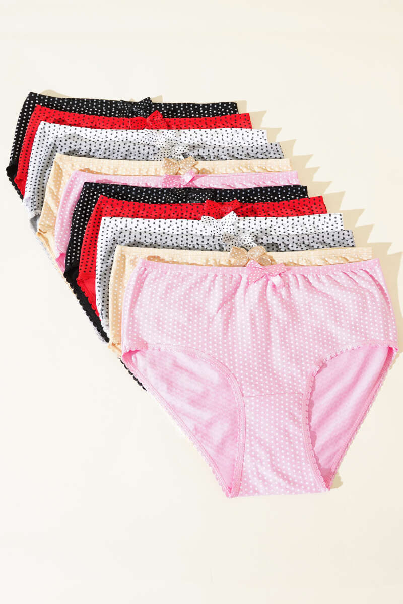 Tutku 12-Pack Polka Dot Boyshorts - Multicolour