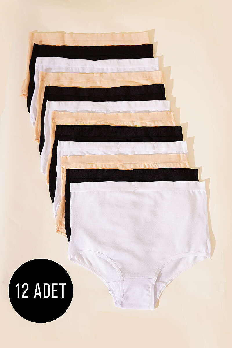 Tutku Elit 12-Pack Modal Shaping Boyshorts - Multicolour