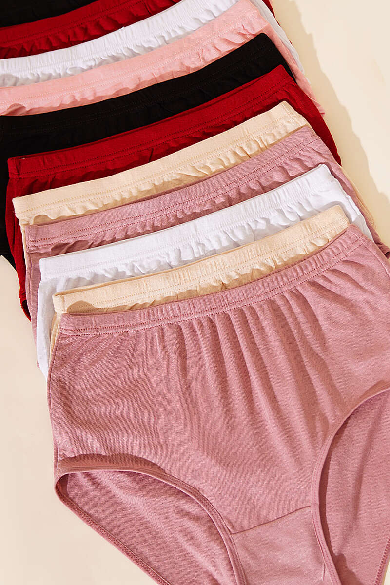 Tutku Elit 12-Pack Ribbed Bamboo Boyshorts - Multicolour