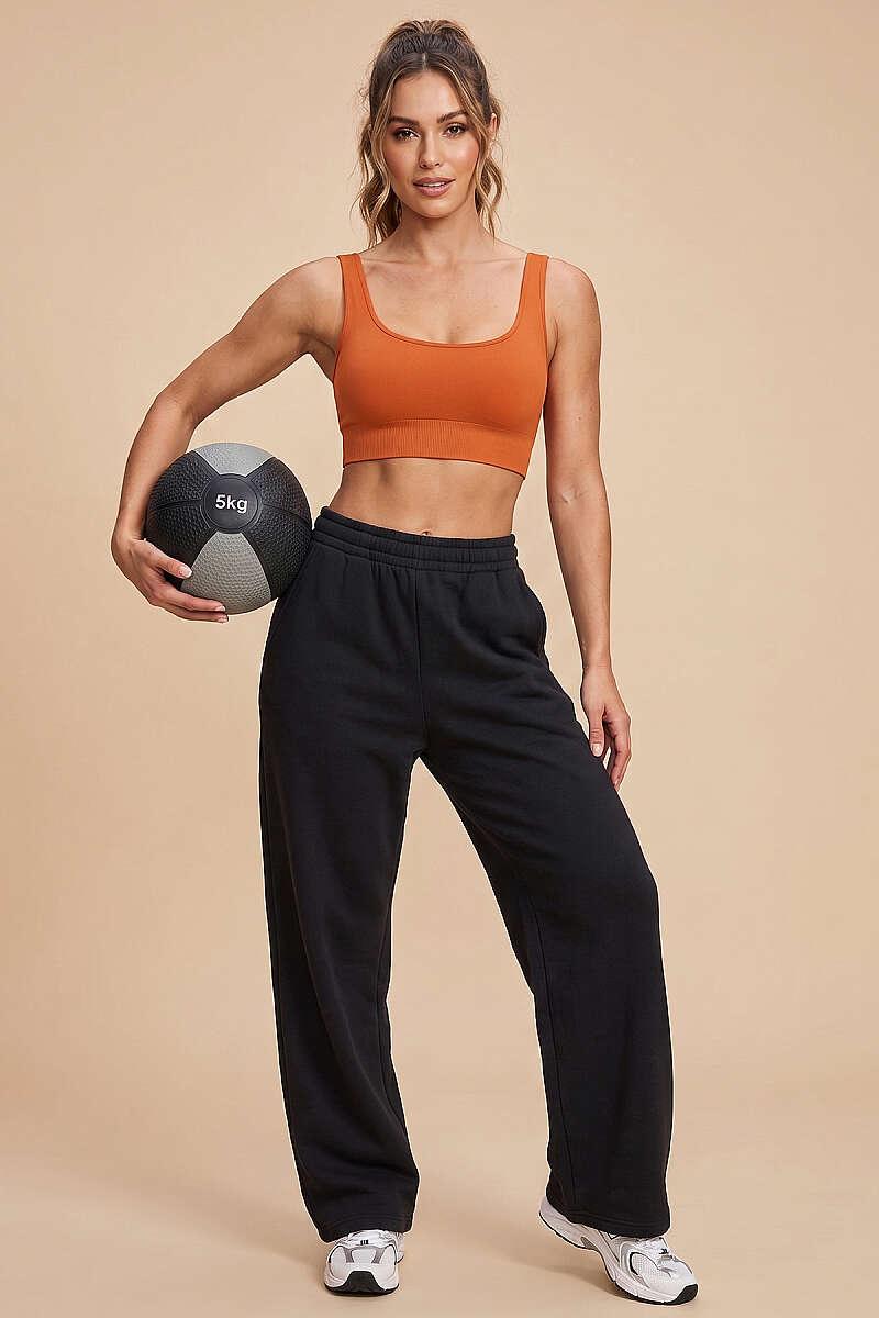 U-Neck Strappy Bustier - Orange