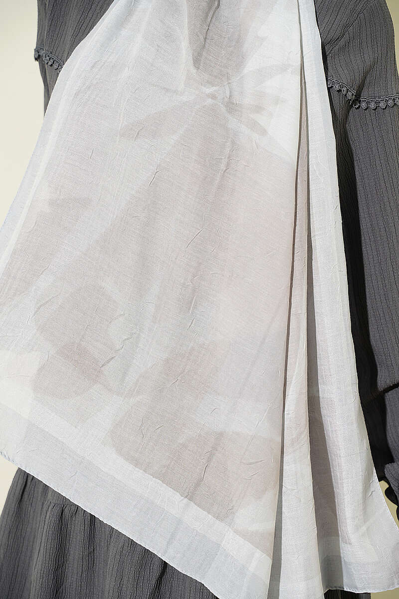 Vera Bamboo Crinkle Shawl - Grey