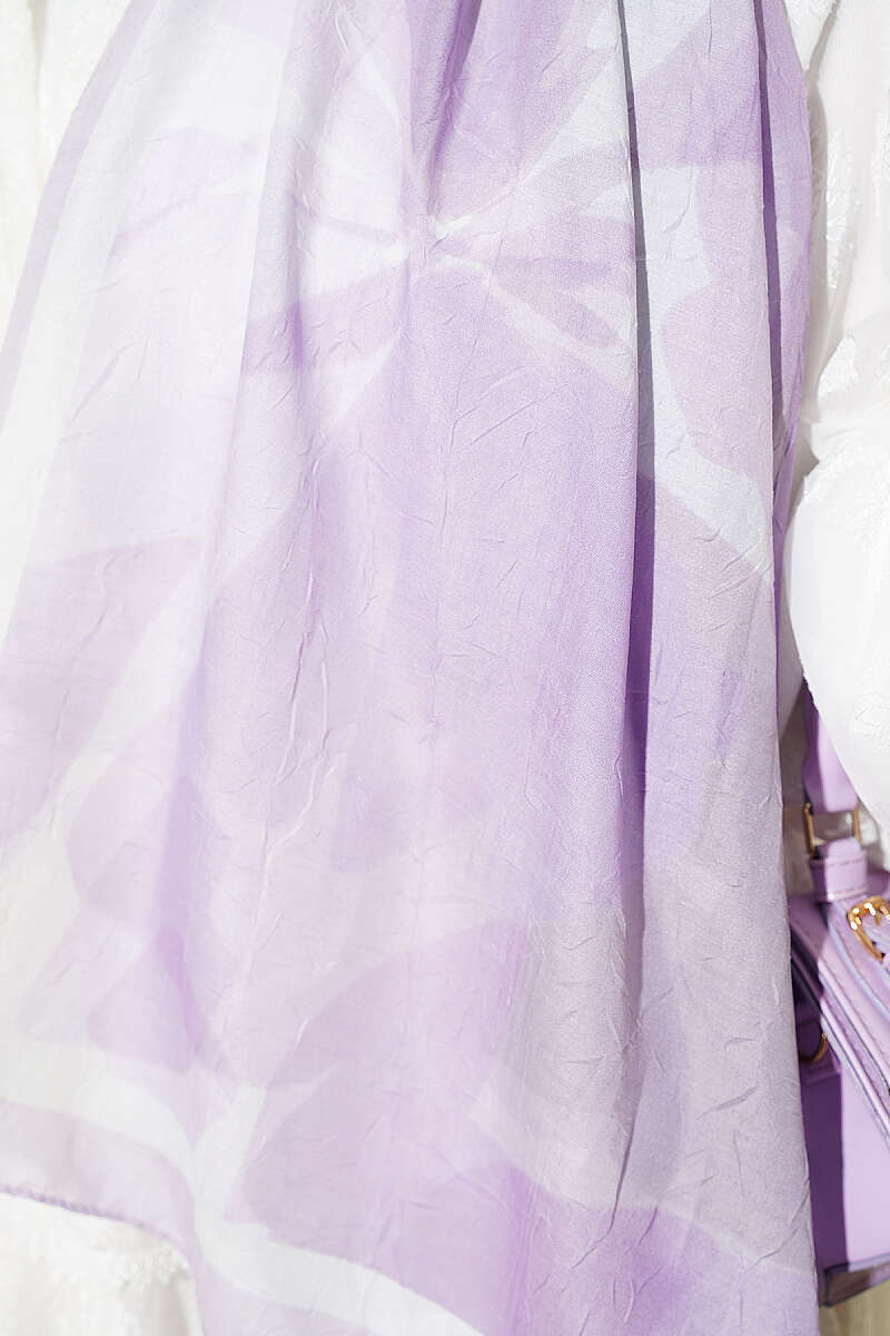 Vera Bamboo Crinkle Shawl - Lilac