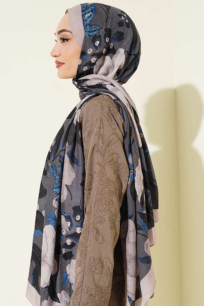 Violet Modal Crinkle Shawl - Beige