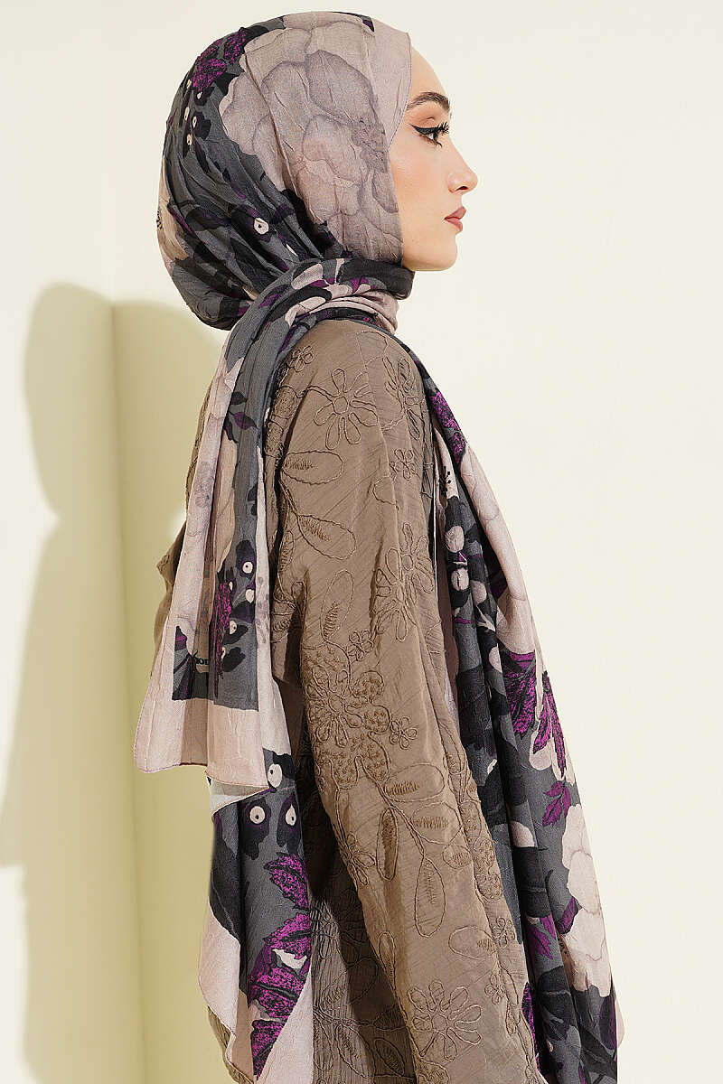 Violet Modal Crinkle Shawl - Sand