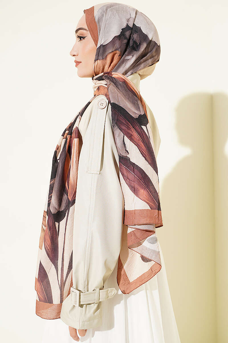Viona Bamboo Crinkle Shawl - Tan