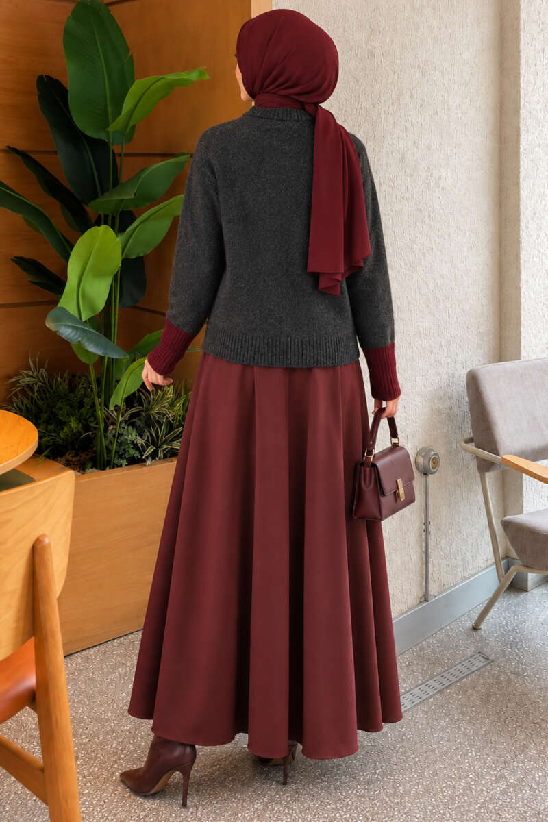 Heart Knit Cardigan with Jewelled Collar - Smoke Grey