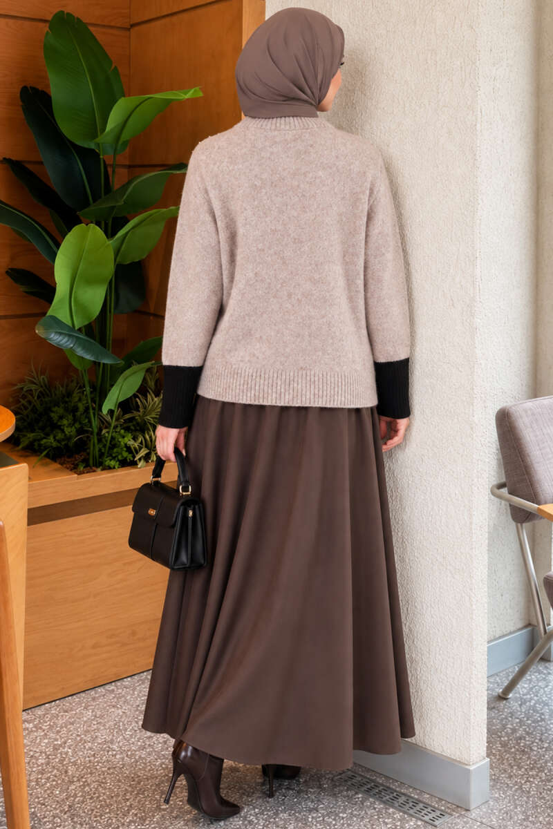Heart Knit Cardigan with Jewelled Collar - Stone