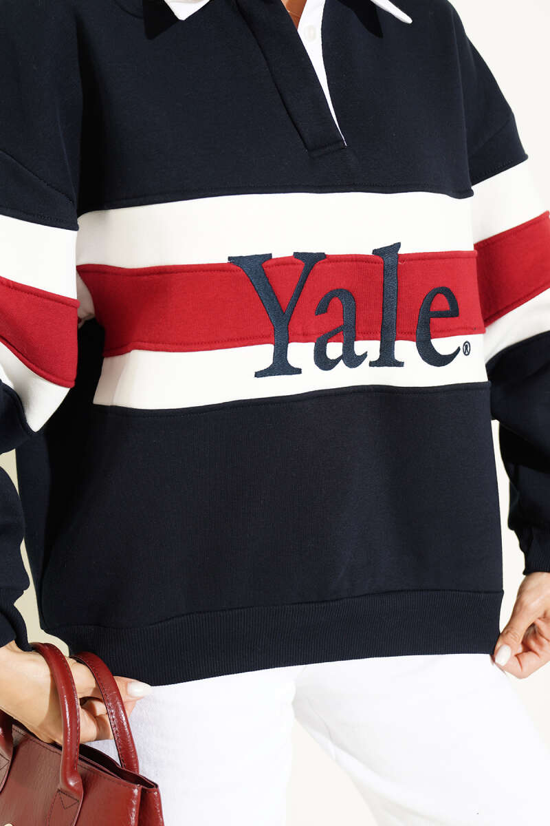 Yale Print Sweatshirt - Navy