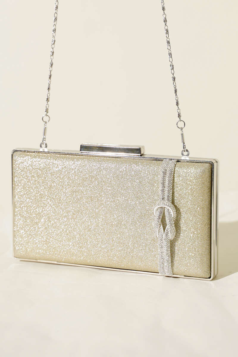 Evening Bag with Side Knot - Gold