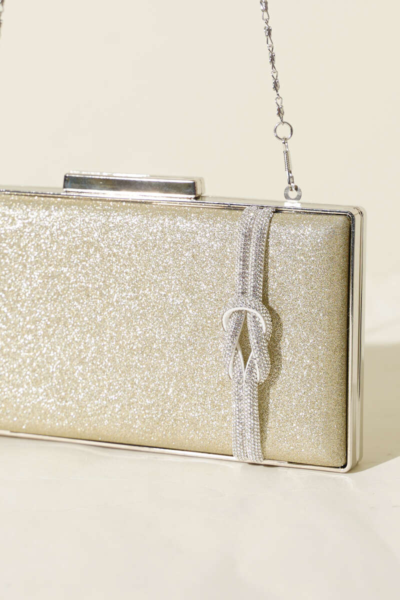 Evening Bag with Side Knot - Gold